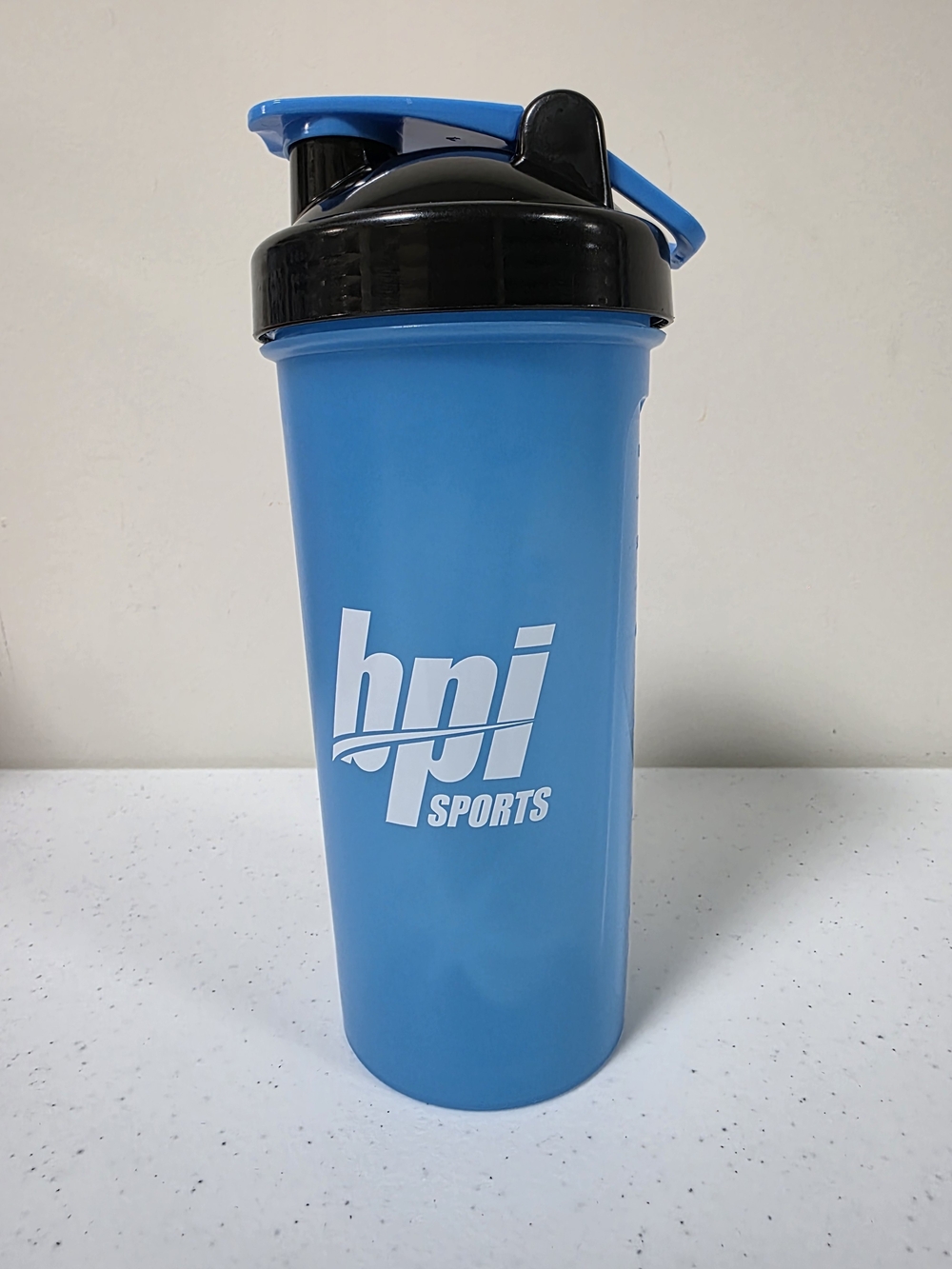 💙💪 BPI Sports NWT Blue Shaker Cup Bottle 20oz / 600mL w/ Whisk & Flip-Top Lid